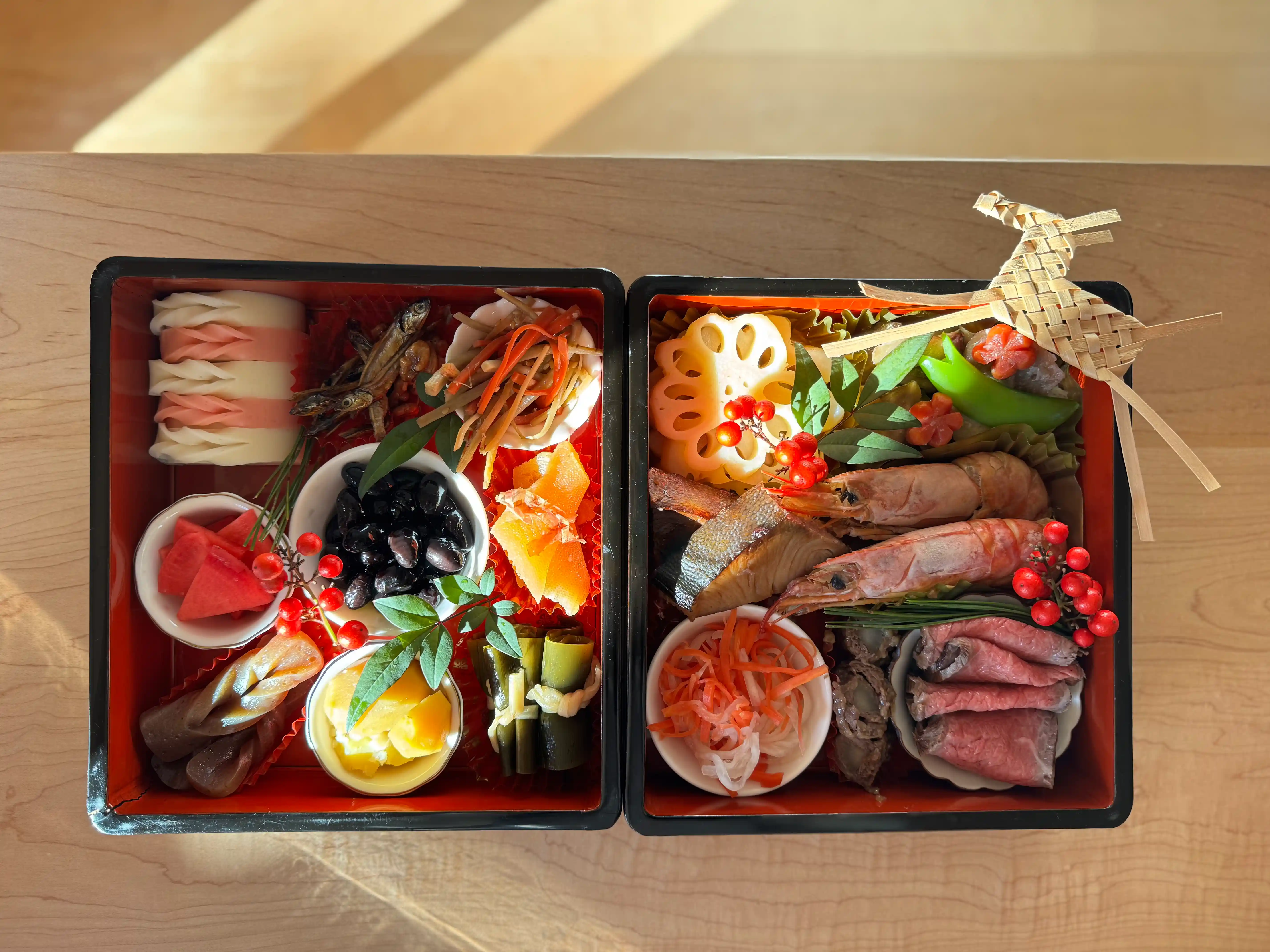 伝統的な日本料理を作る様子